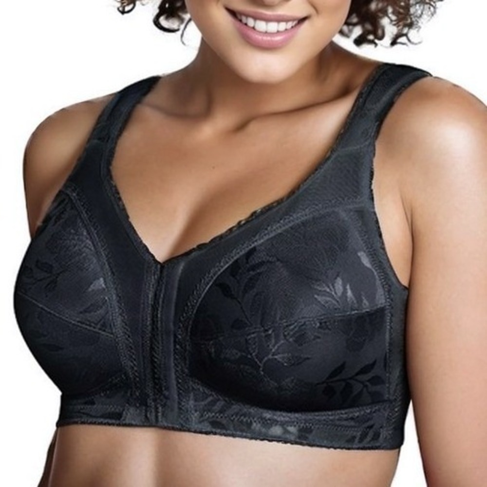 Playtex Womens 18 Hour Supportive Bra Beige 42D Front Close Wireless Flexible
